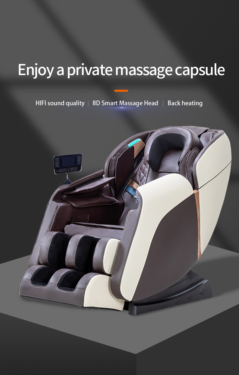Chaise de massage chauffante enveloppée par airbag de massage humain de simulation 8D