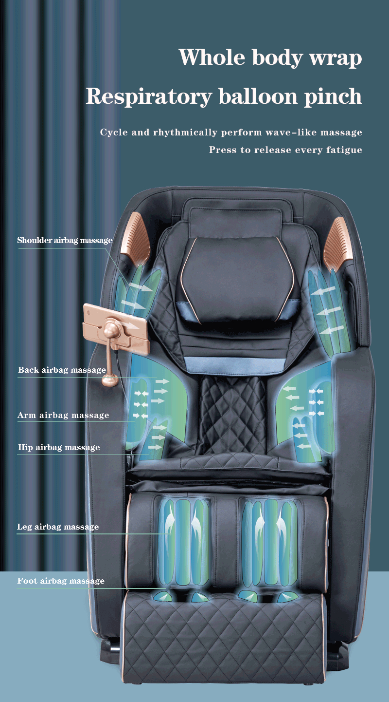 3D SL Track luxe AI voix corps entier multi-fonction chauffage thérapie chaise de Massage Shiatsu pétrissage pied Spa chaise de Massage