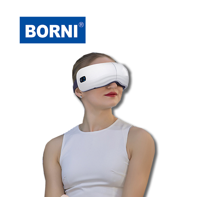 Masseur de masque de soin des yeux chauffant au graphène amélioré masseur de pétrissage des yeux multi-fréquences avec lecteur de musique BlueToothing