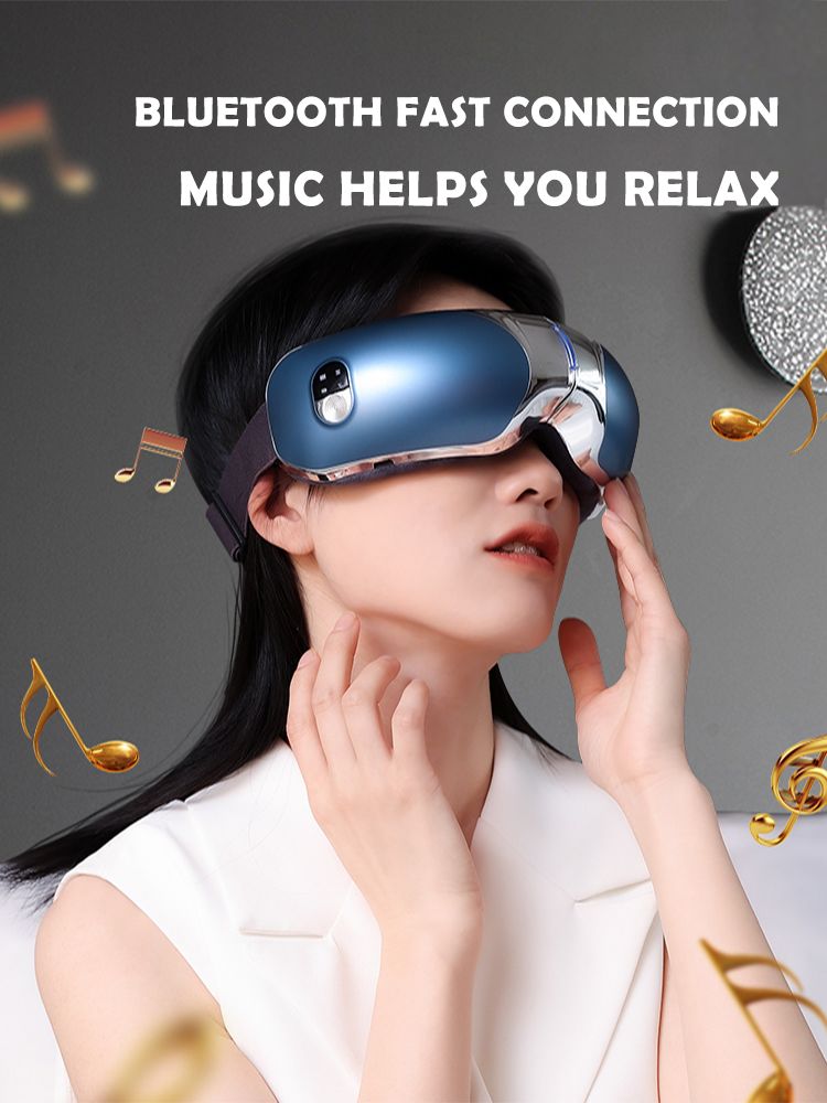 Pliable Multi-Fréquence 3D Airbag Cover Eye And Temple Massage Therapy Wireless Eye Massager