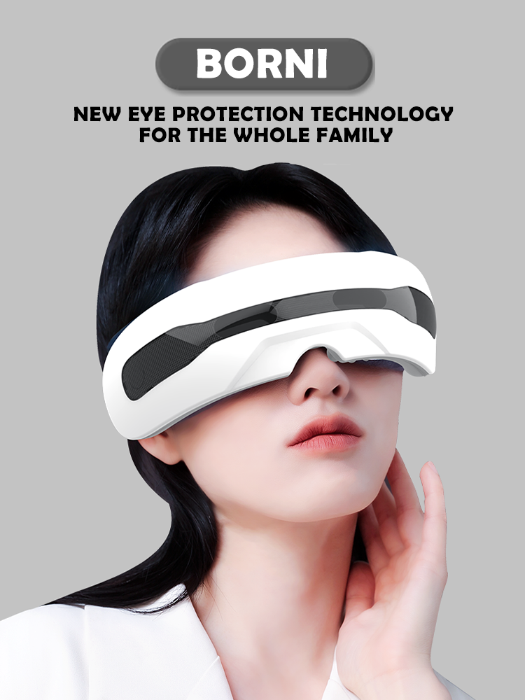 Nouvelle technologie Silicone Massage Tip Eye Massager Heat Compression Eye Massager avec Blue Tooth