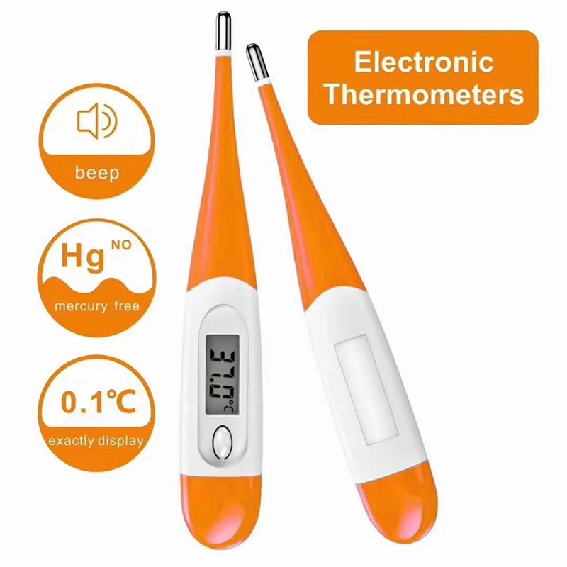 Thermomètre oral coloré pour adultes et enfants de qualité médicale avec embout souple
